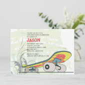 Planche à roulettes Invitation de fête d'anniversa (Debout devant)