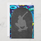 Planche à roulettes Invitation de fête d'anniversa (Dos)