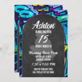 Planche à roulettes Invitation de fête d'anniversa (Devant / Derrière)