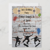 Planche à roulettes Invitations de fête d'annivers (Devant)