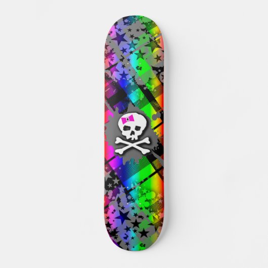 Planche à skateboard arc-en-ciel étoilée (Recto)