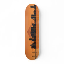Planche à skateboard - Portland Skyline - Orange