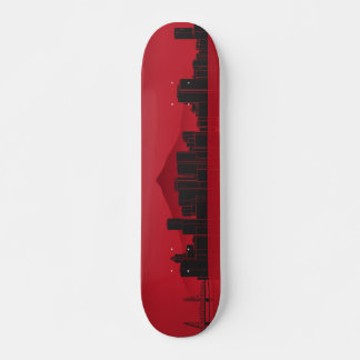 Planche à skateboard - Portland Skyline - Rouge