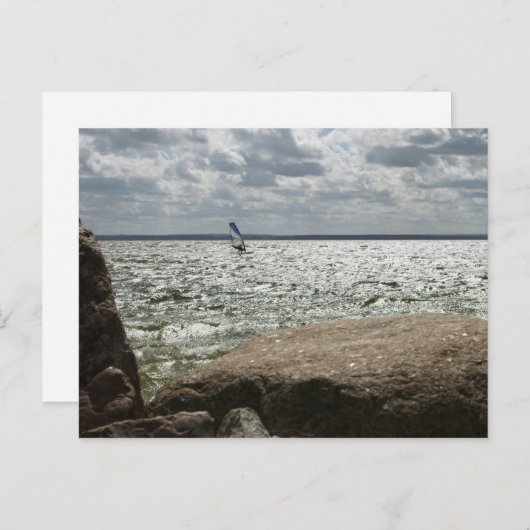 Planche à voile - carte postale (Devant / Derrière)