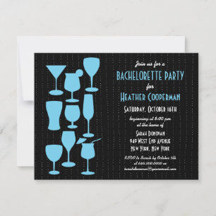 Planche Cocktails Bachelorette Fête Invitation