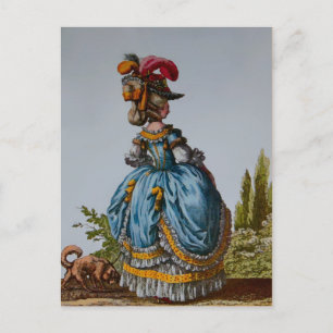 Planche de mode 18e siècle ~ Carte postale / Invit