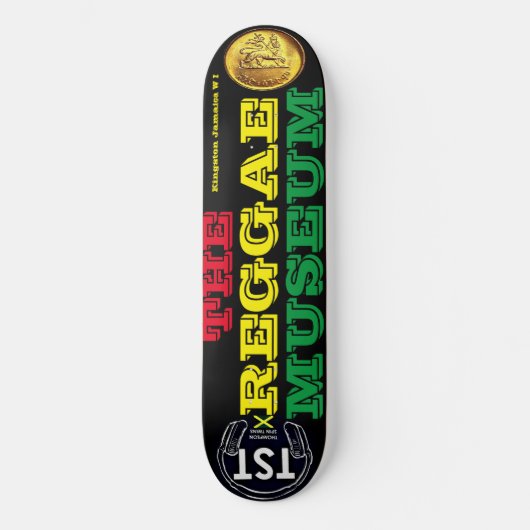 PLANCHE DE SKATEBOARD 8 1/4" MUSÉE REGGAE (Recto)