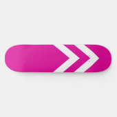 Planche de skateboard à chevrons rose et blanc (Horz)