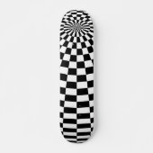 Planche de skateboard à damier à sphère optique (Devant)