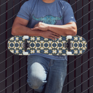 Planche de skateboard à motif azulejo portugais – 