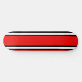 Planche de skateboard à rayures rouges noires et b (Horz)