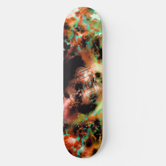 Planche de skateboard : Abstrait Orange" (Recto)
