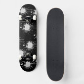 Planche de skateboard Abstraite blanche et noire (Recto)