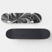 Planche de skateboard Abstraite Noir et Blanc (Horz)