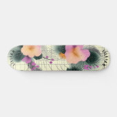 Planche de skateboard Abstraite tropicale florale (Horz)