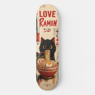 Planche de skateboard Anime Love Ramen Cat