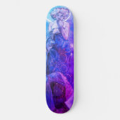 Planche de skateboard au clair de lune, teintes bl (Recto)