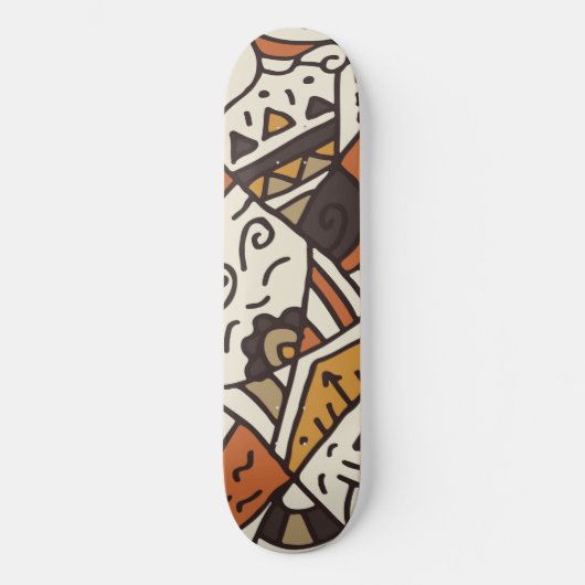 Planche de skateboard Brown et beige (Recto)