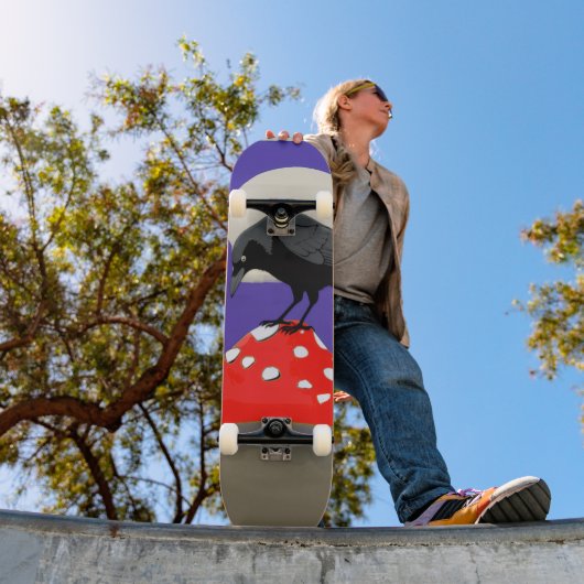 Planche de Skateboard Corbeau Mystique Gothique (Extérieur 1)