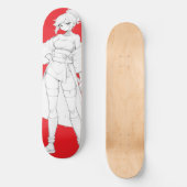 Planche de skateboard de fille anime de style de c (Recto)
