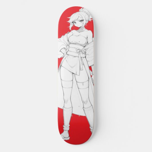 Planche de skateboard de fille anime de style de c (Recto)