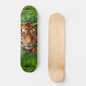 Planche de skateboard de tigres | Jungle Art Skate (Recto)