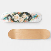 Planche de skateboard Dragon & Roses Blanches (Horz)