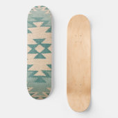 Planche de skateboard du sud-ouest, Navajo Aqua (Recto)