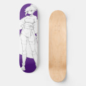 Planche de skateboard Fille Anime Style de Combat (Recto)