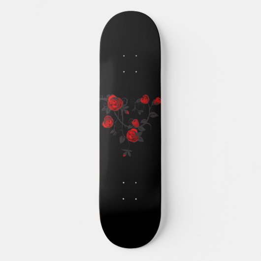 Planche de skateboard gothique Rose (Recto)
