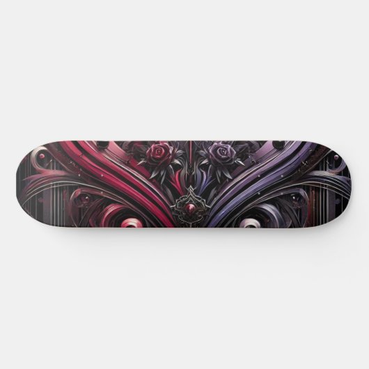 Planche de skateboard gothique Rose (Horz)