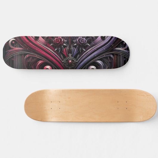 Planche de skateboard gothique Rose (Horz)
