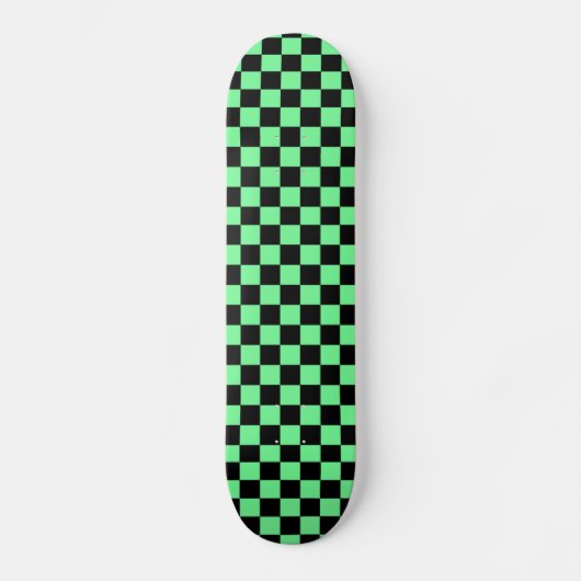 Planche de skateboard Green Checkers (Recto)