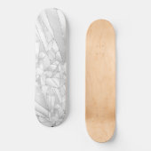 Planche de skateboard gris blanc (Recto)