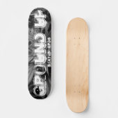 Planche de skateboard GROUND UP noir et blanc (Recto)