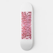 Planche de skateboard Maze Rose 3D Moderne (Recto)