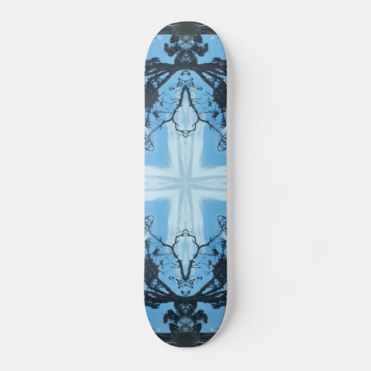 Planche de skateboard Motif Croix Bleue (Recto)