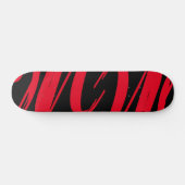 Planche de skateboard noir et rouge personnalisée (Horz)