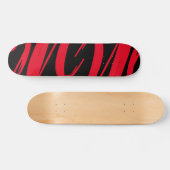 Planche de skateboard noir et rouge personnalisée (Horz)