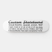 Planche de skateboard personnalisée de 8,125 po (Horz)