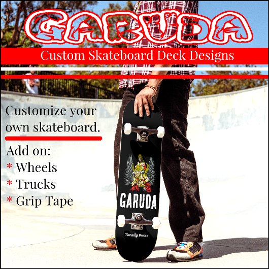 Planche de skateboard personnalisée Garuda