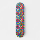 Planche de skateboard Pop Art de bande dessinée (Devant)