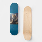 PLANCHE DE SKATEBOARD ROCKSTAR CHAT JOUANT DE LA G (Recto)
