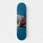PLANCHE DE SKATEBOARD ROCKSTAR CHAT JOUANT DE LA G (Devant)