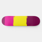 Planche de skateboard rose jaune mûre ludique (Horz)