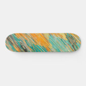 Planche de skateboard texturée sarcelle orange abs (Horz)