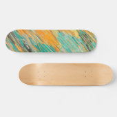 Planche de skateboard texturée sarcelle orange abs (Horz)