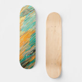 Planche de skateboard texturée sarcelle orange abs (Recto)