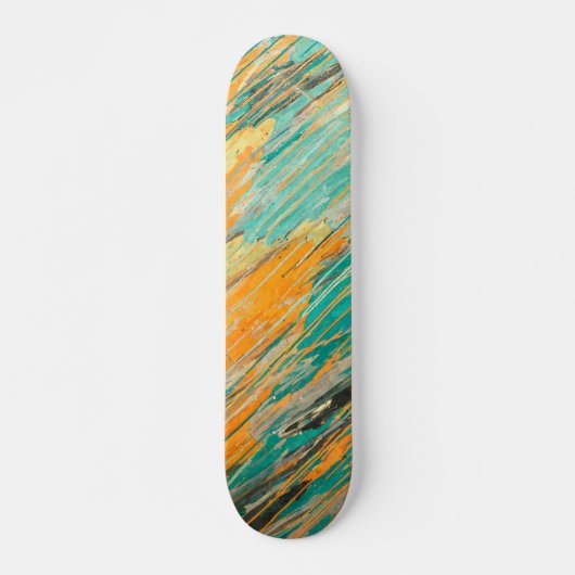 Planche de skateboard texturée sarcelle orange abs (Devant)