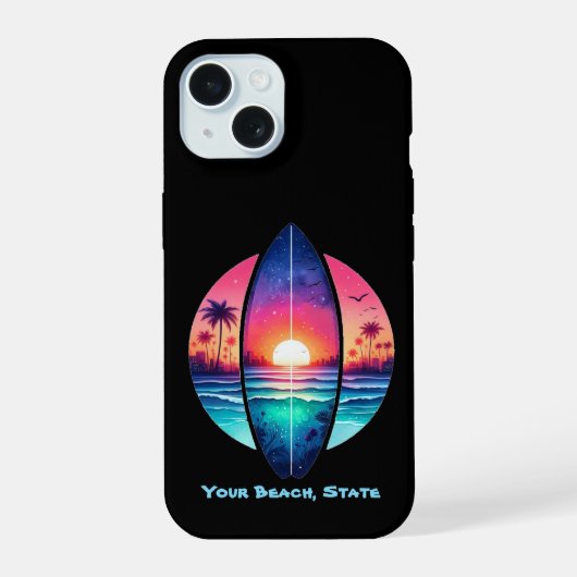 Planche de surf au coucher du soleil (Verso)